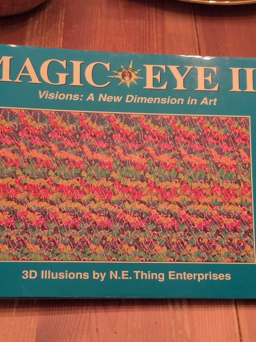 Magic Eye II 3D Illusions Book - Teal Cover with Multicolor Stereogram